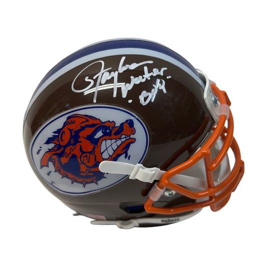 Lawrence Taylor Autographed Mud Dogs Mini Helmet “Water Boy” Inscription JSA