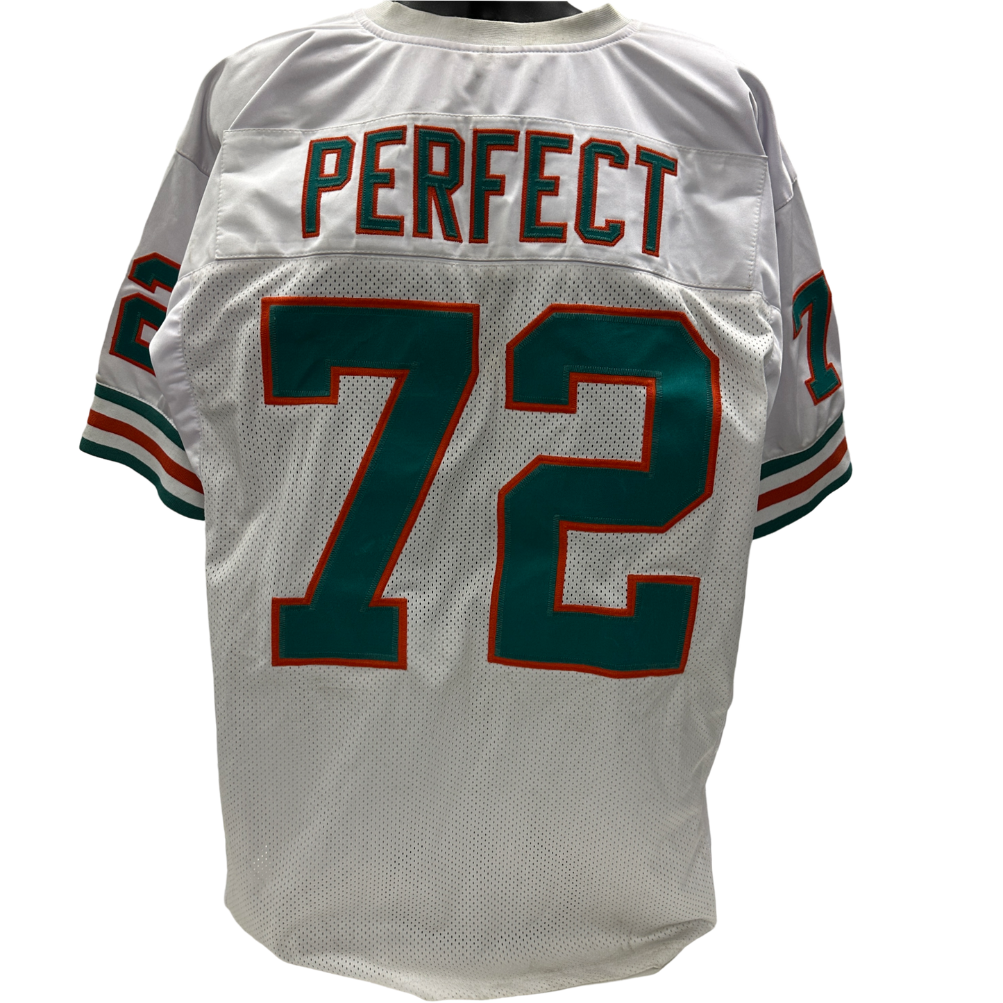 Miami Dolphins Perfect 72 Season Custom White Jersey - Size XL