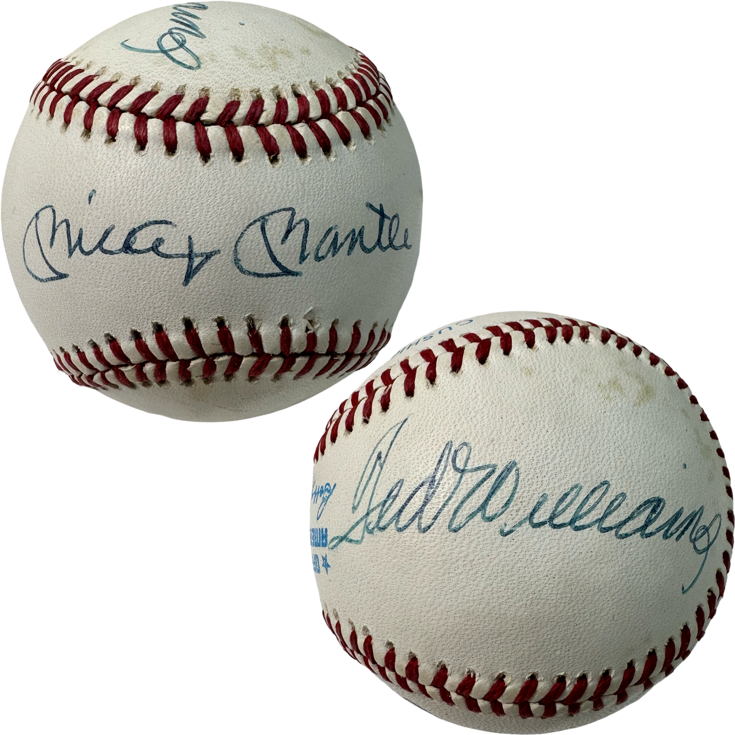 Mickey Mantle & Ted Williams Autographed Official American League Baseball Ted Williams JSA