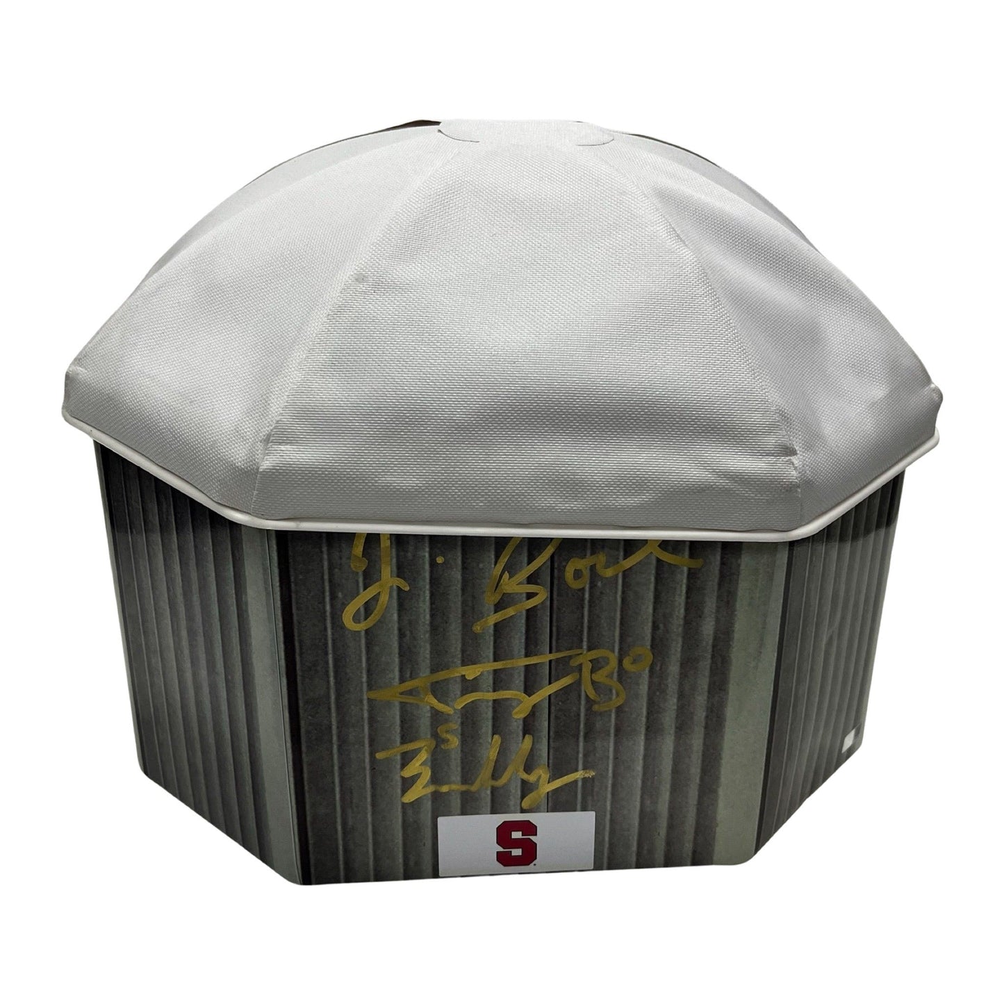 Jim Boeheim, Buddy Boeheim & Jimmy Boeheim Autographed Syracuse University Carrier Dome Tin Replica 15x12x10 Steiner CX