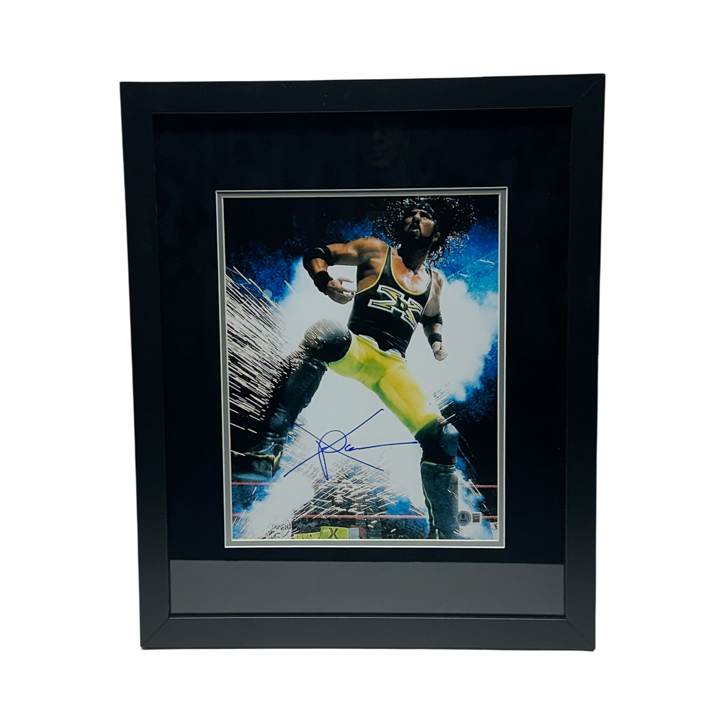 X-Pac Autographed WWE Background Explosion Vertical 11x14 Beckett - Framed