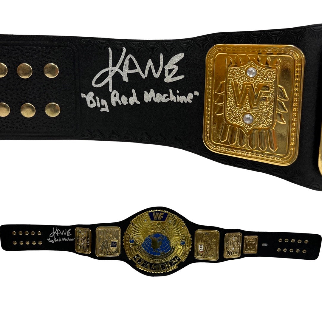 Kane Autographed WWE Championship Belt Big Red Machine Inscription Steiner CX