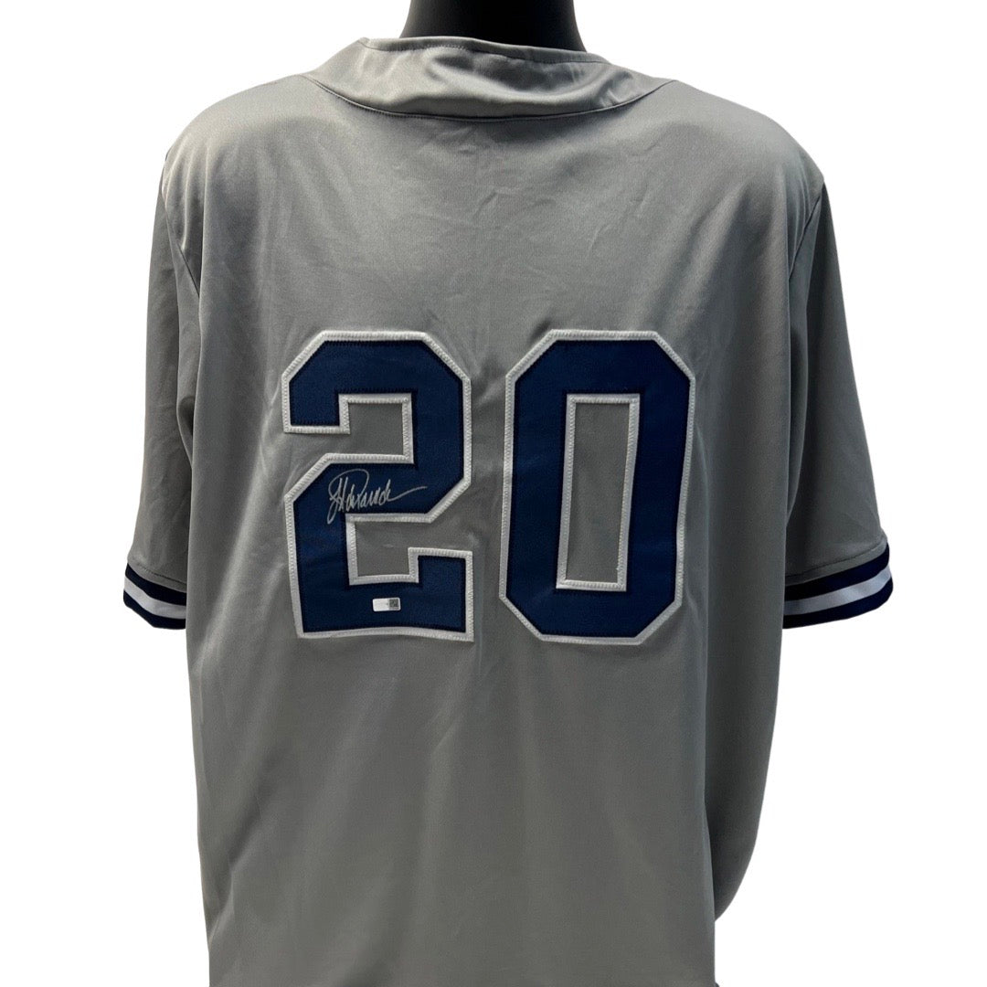Jorge Posada Autographed New York Yankees Grey Jersey Steiner CX