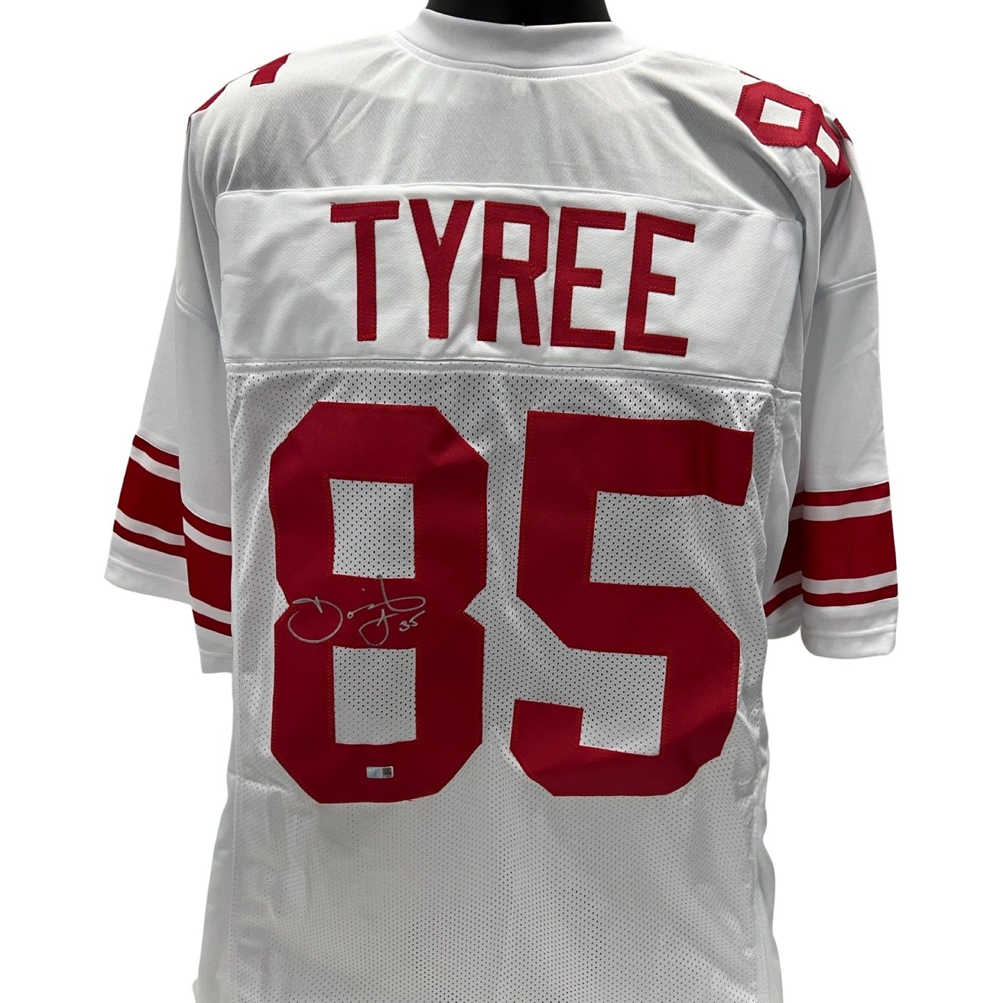 David Tyree Autographed New York Giants White Jersey Steiner CX