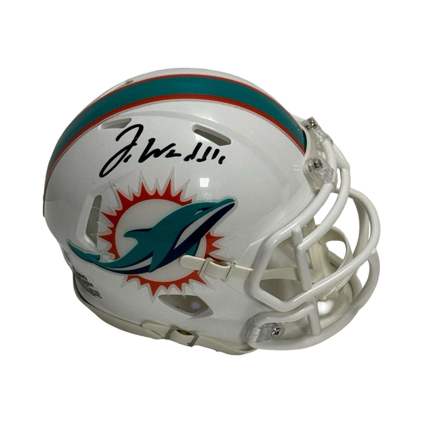 Jalen Waddle Autographed Miami Dolphins Mini Helmet Fanatics