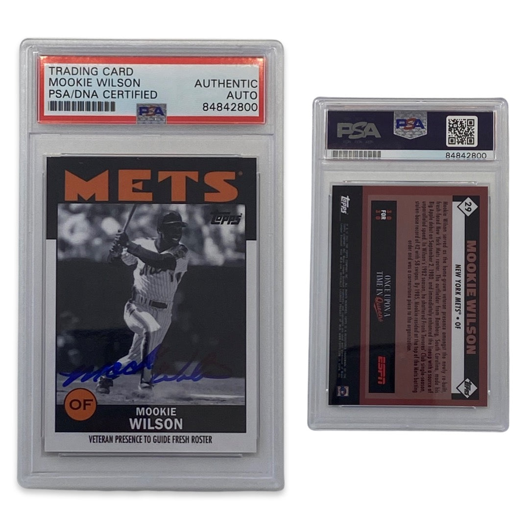 2021 Mookie Wilson Topps #29 Autographed PSA Auto Authentic NY Mets Signed COA