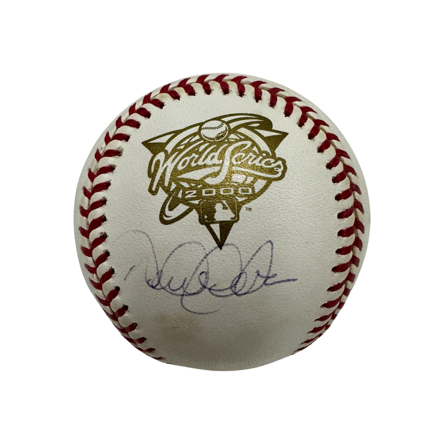 Derek Jeter Autographed New York Yankees 2000 World Series Logo Baseball Steiner