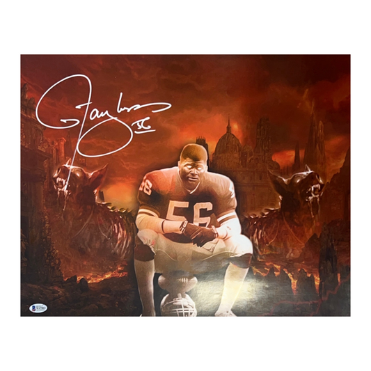 Lawrence Taylor Autographed New York Giants Devil Edit 16x20 Beckett