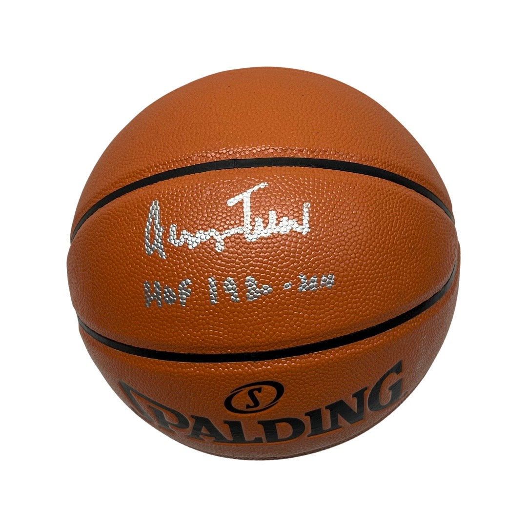 Jerry West Autographed Los Angeles Lakers Spalding Game Ball Series Basketball HOF 1980-2010 Inscription Steiner CX