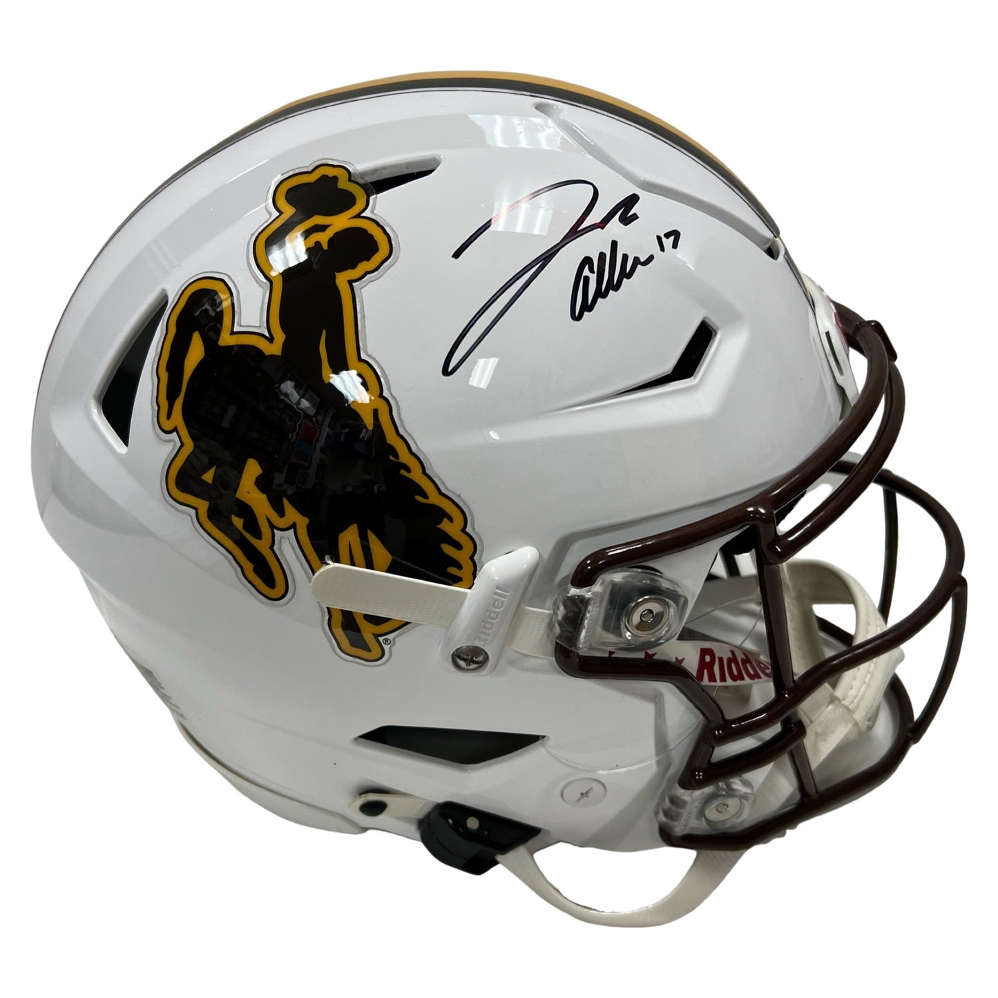 Josh Allen Autographed Wyoming Cowboys Speed Flex Helmet Beckett