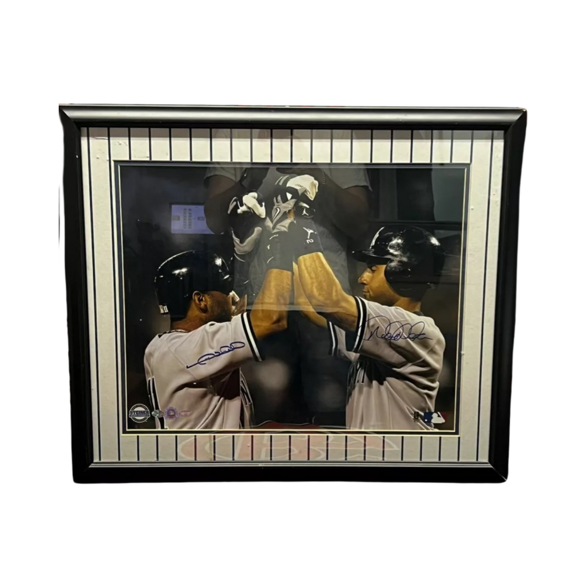 Derek Jeter & Gary Sheffield Autographed New York Yankees Framed 16x20 Steiner