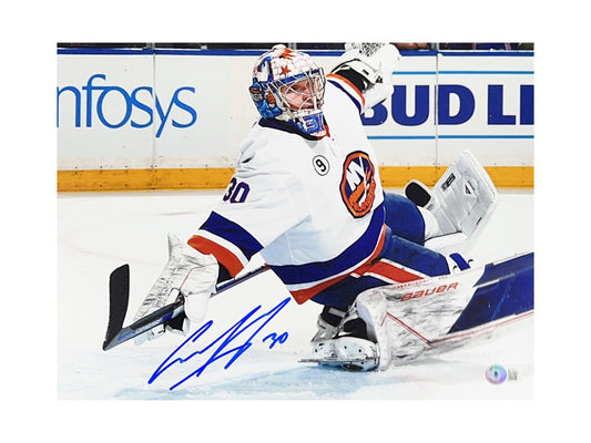 Ilya Sorokin Autographed New York Islanders Save White Jersey 11x14 Beckett