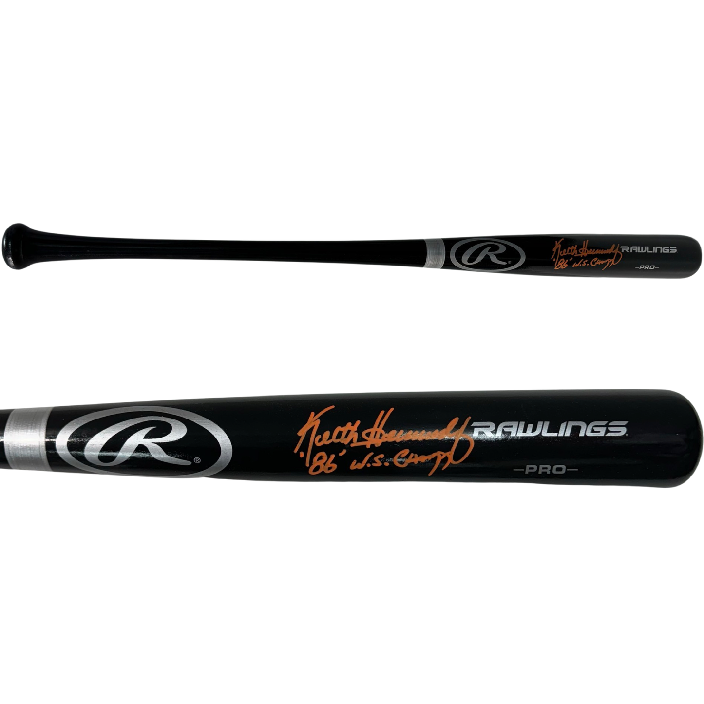 Keith Hernandez Autographed New York Mets Rawlings Black Bat 86 WS Champs Inscription Steiner CX