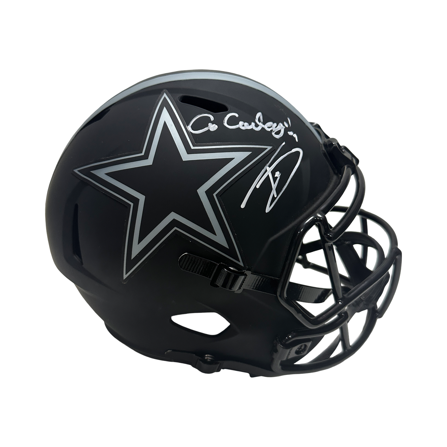 Trevon Diggs Autographed Dallas Cowboys "Go Cowboys" Inscribed Eclipse Replica Helmet Beckett