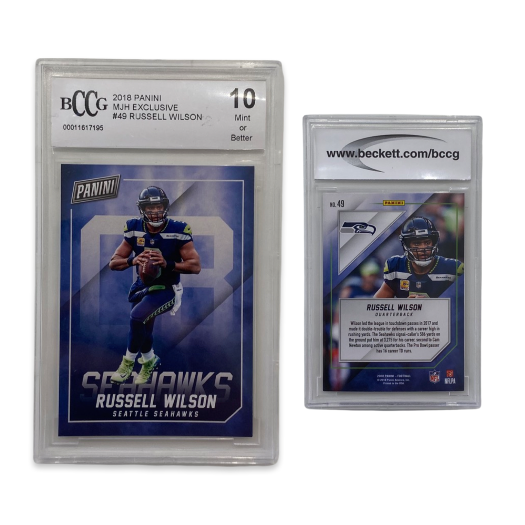 2018 Russel Wilson Panini #49 BCCG 10 MINT