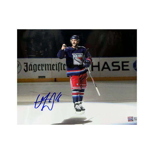 Vincent Trocheck Autographed New York Rangers Spotlight On Ice 8x10 Steiner CX