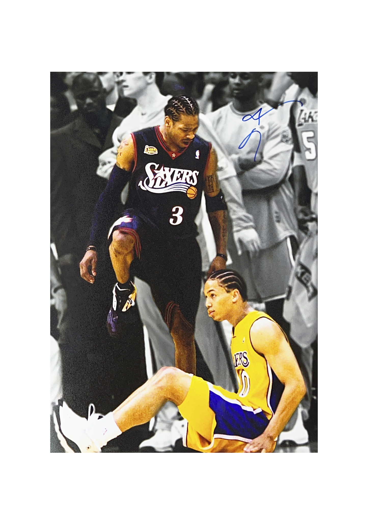 Allen Iverson Autographed Philadelphia 76ers Stepover 11x14 Steiner CX - Unframed