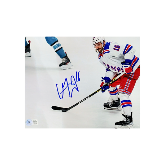 Vincent Trocheck Autographed New York Rangers White Jersey 8x10 Beckett