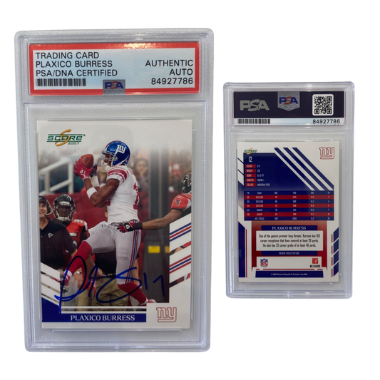 2007 Plaxico Buress Donruss Score #12 Autographed PSA Auto Authentic