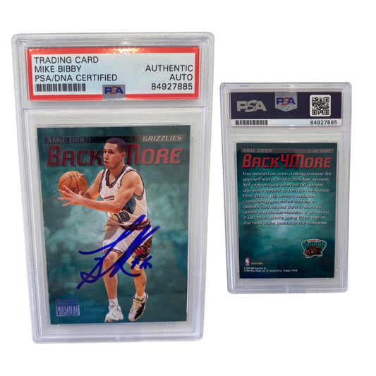 1999-00 Mike Bibby Skybox Premium Back4More #1 of 15 Autographed PSA Auto Authentic