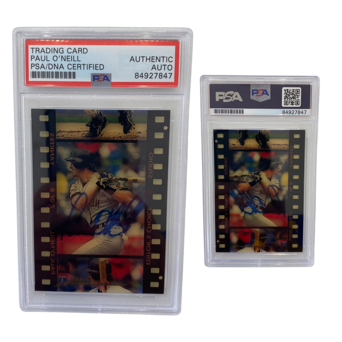 1994 Paul O'Neill Donruss Editors Choice Studio -8 Autographed PSA Auto Authentic