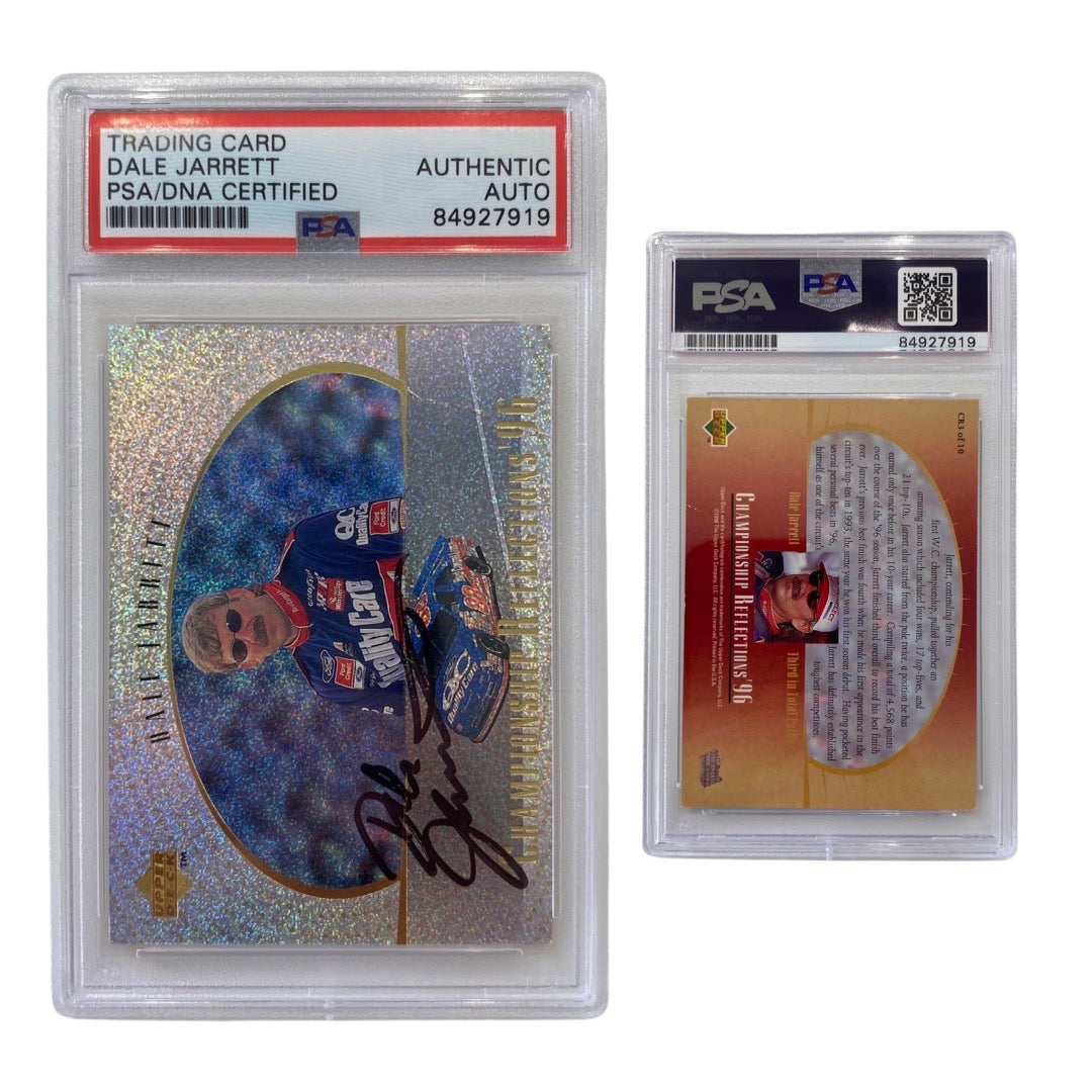 1996 Dale Jarrett Upper Deck Champions Reflections -10 Autographed PSA Auto Authentic