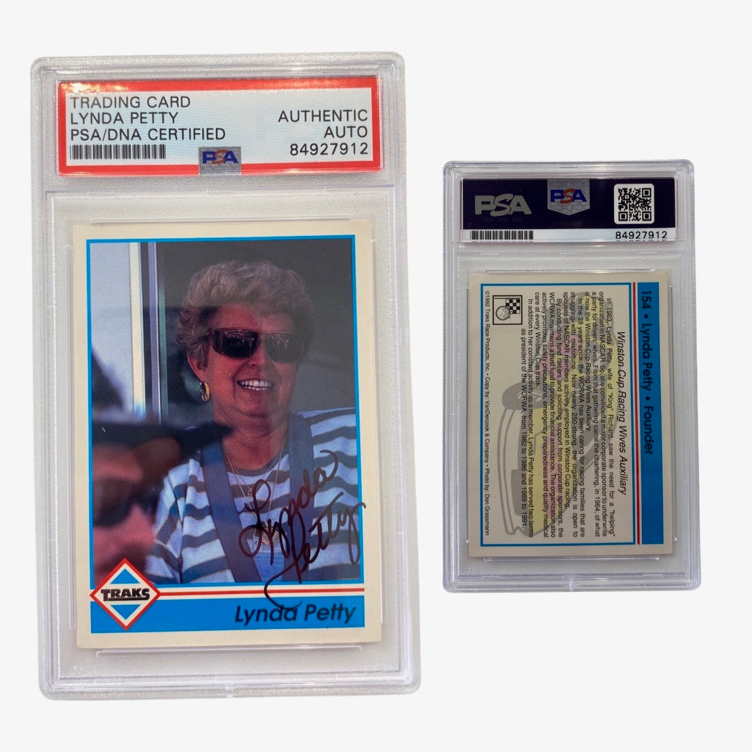 1992 Lynda Petty Traks Race Products #154 Autographed PSA Auto Authentic