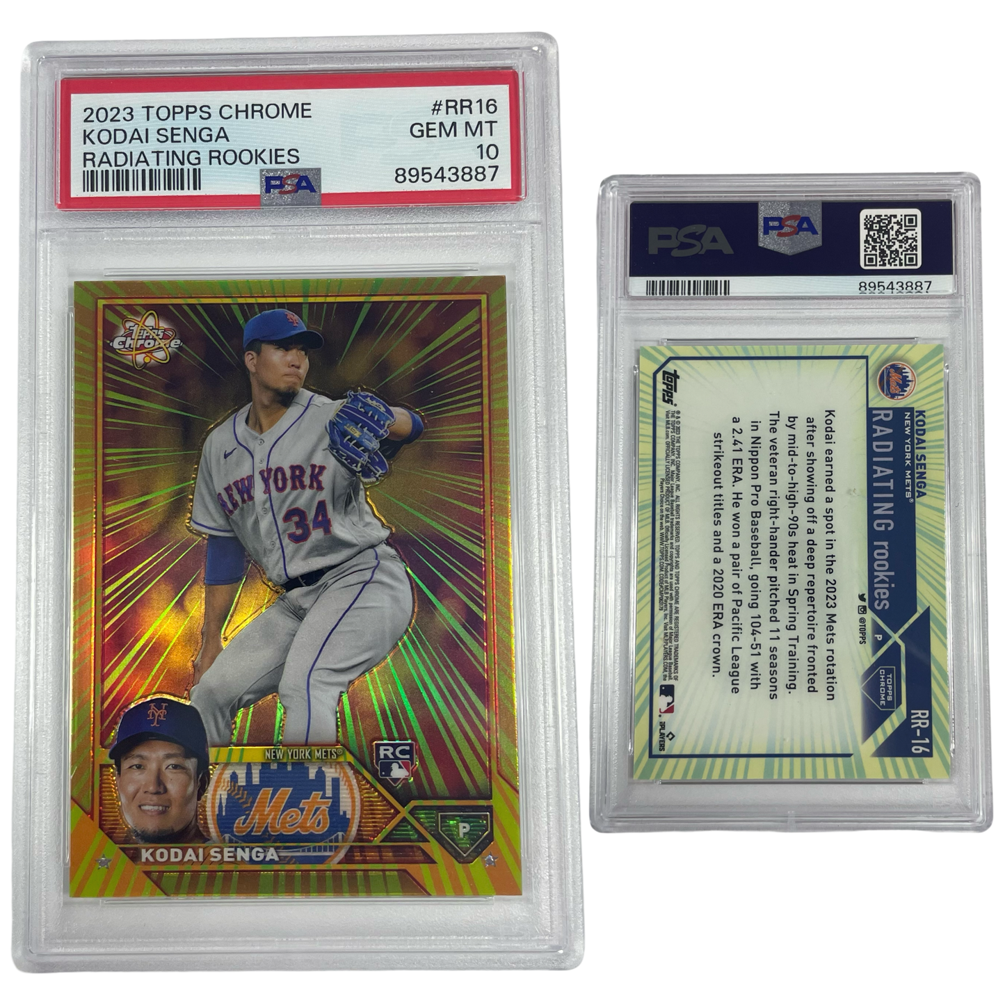 2023 Kodai Senga Topps Chrome Radiating Rookies #RR16 PSA GEM MT 10