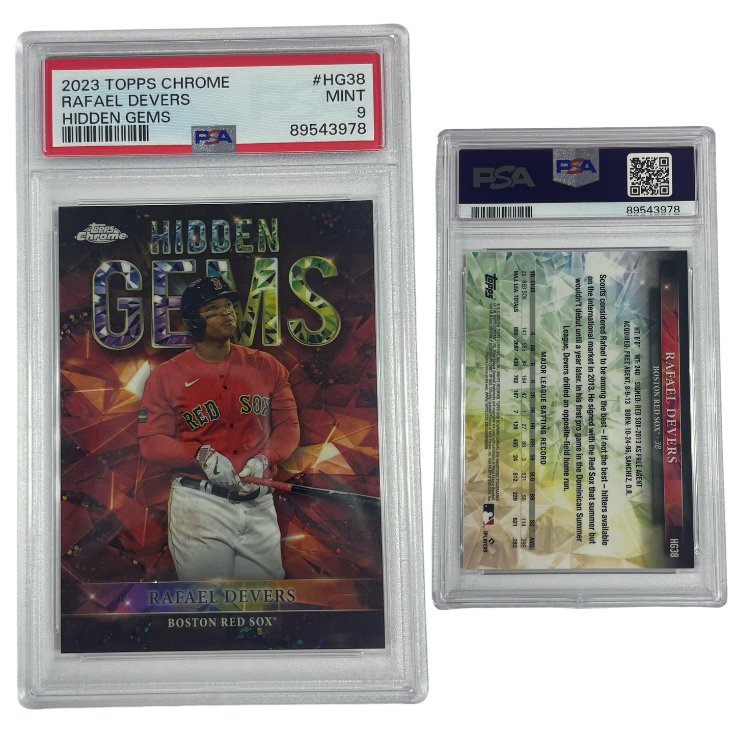 2023 Rafael Devers Topps Chrome Hidden Gems #HG38 PSA MINT 9