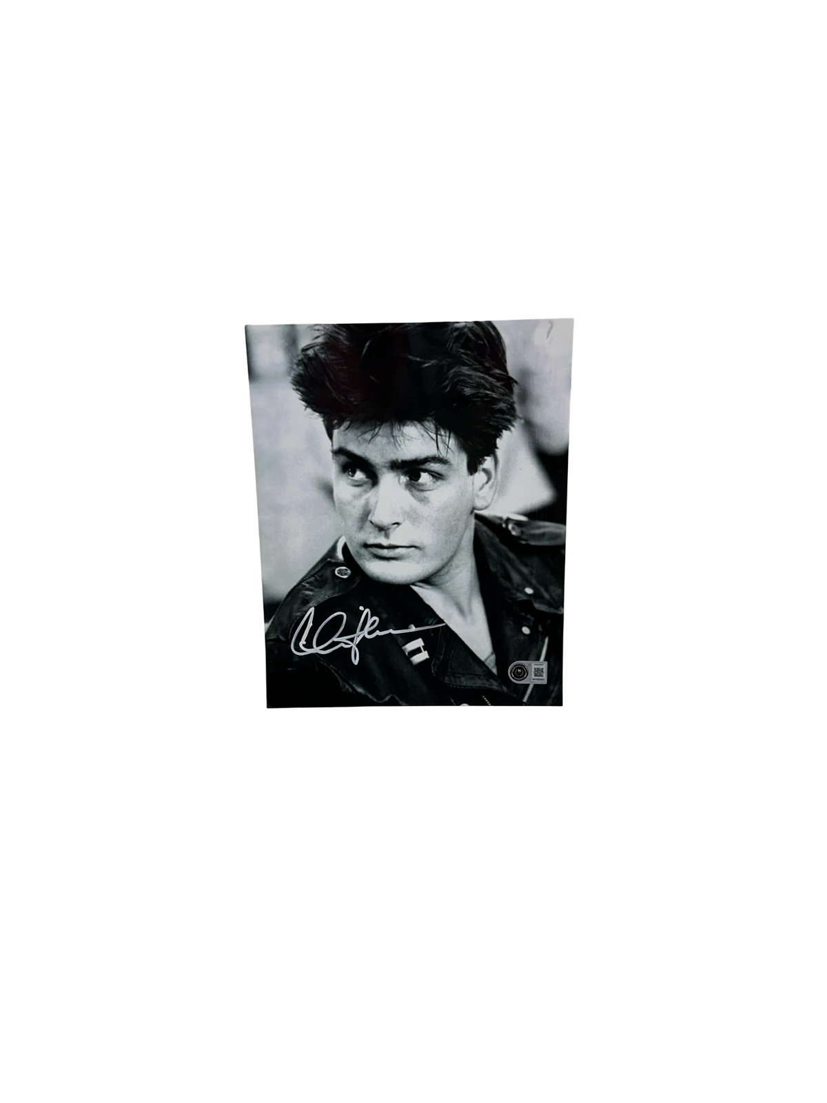 Charlie Sheen Autographed The Breakfast Club 8x10 Beckett BAS