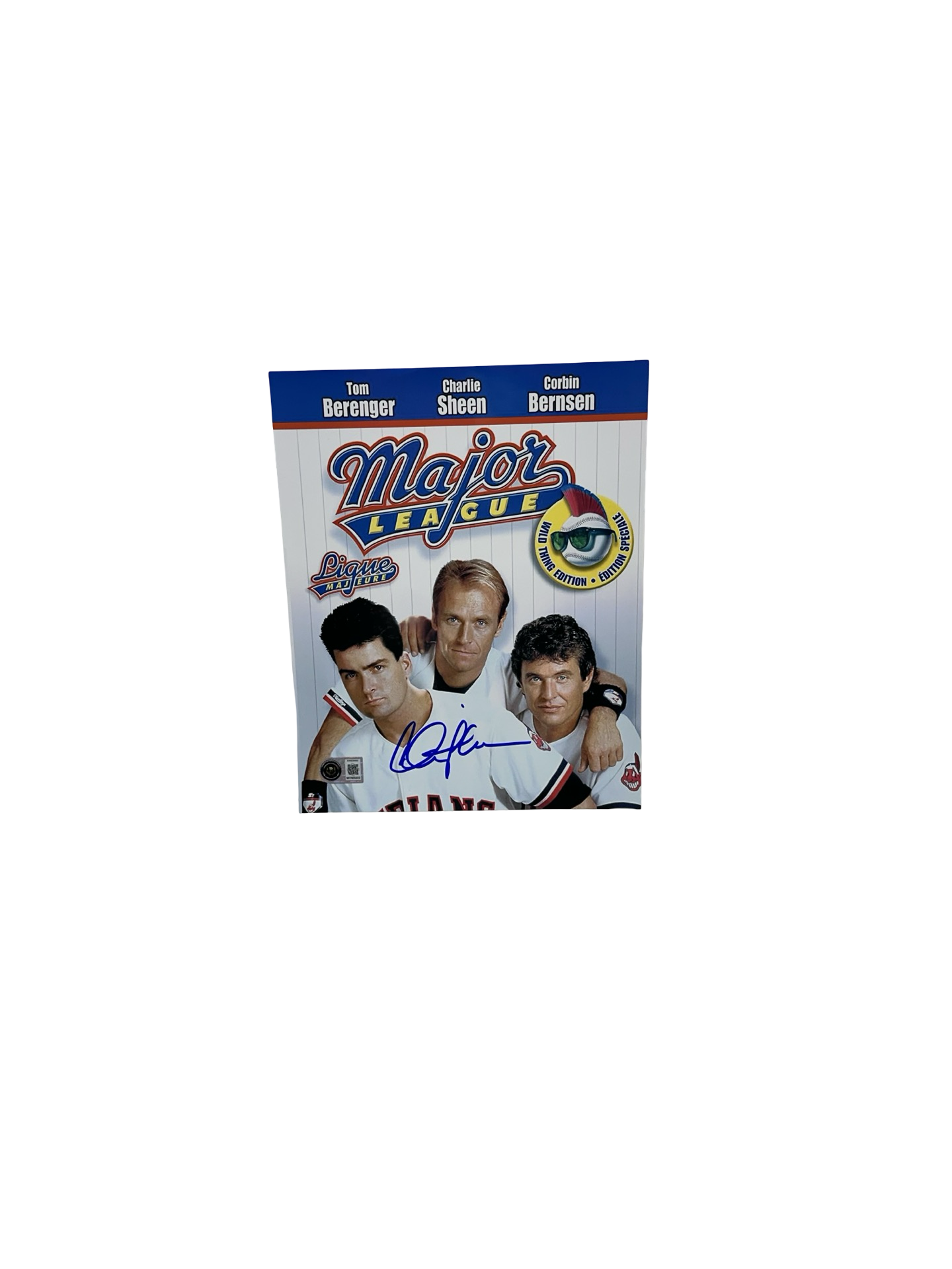 Charlie Sheen Autographed Major League Movie Poster Photo 8x10 BAS