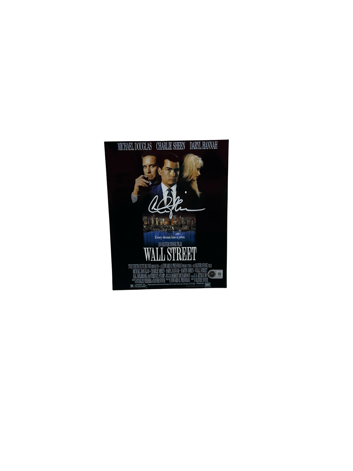 Charlie Sheen Autographed Wallstreet Movie Photo 8x10 BAS