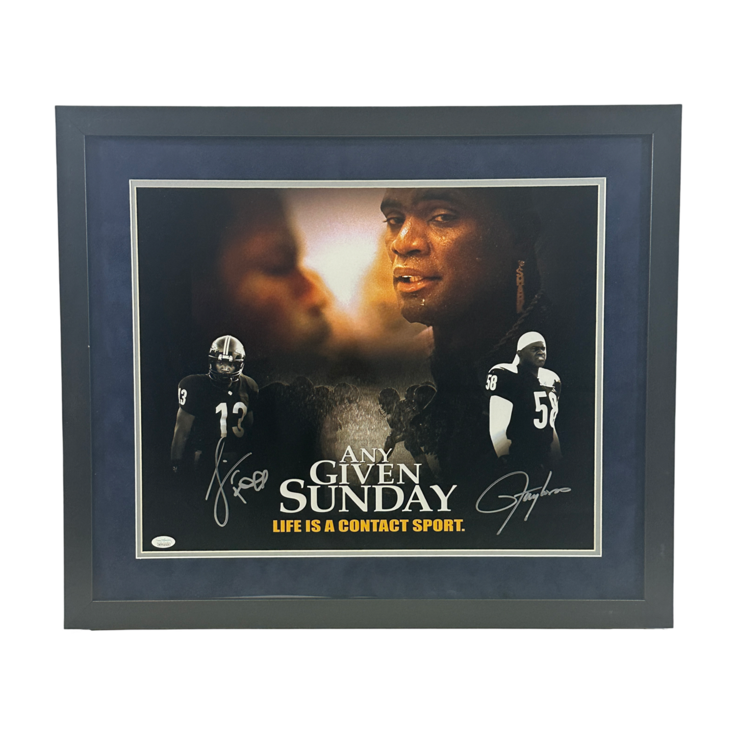 Lawrence Taylor & Jamie Foxx Autographed Any Given Sunday Framed 16x20 JSA