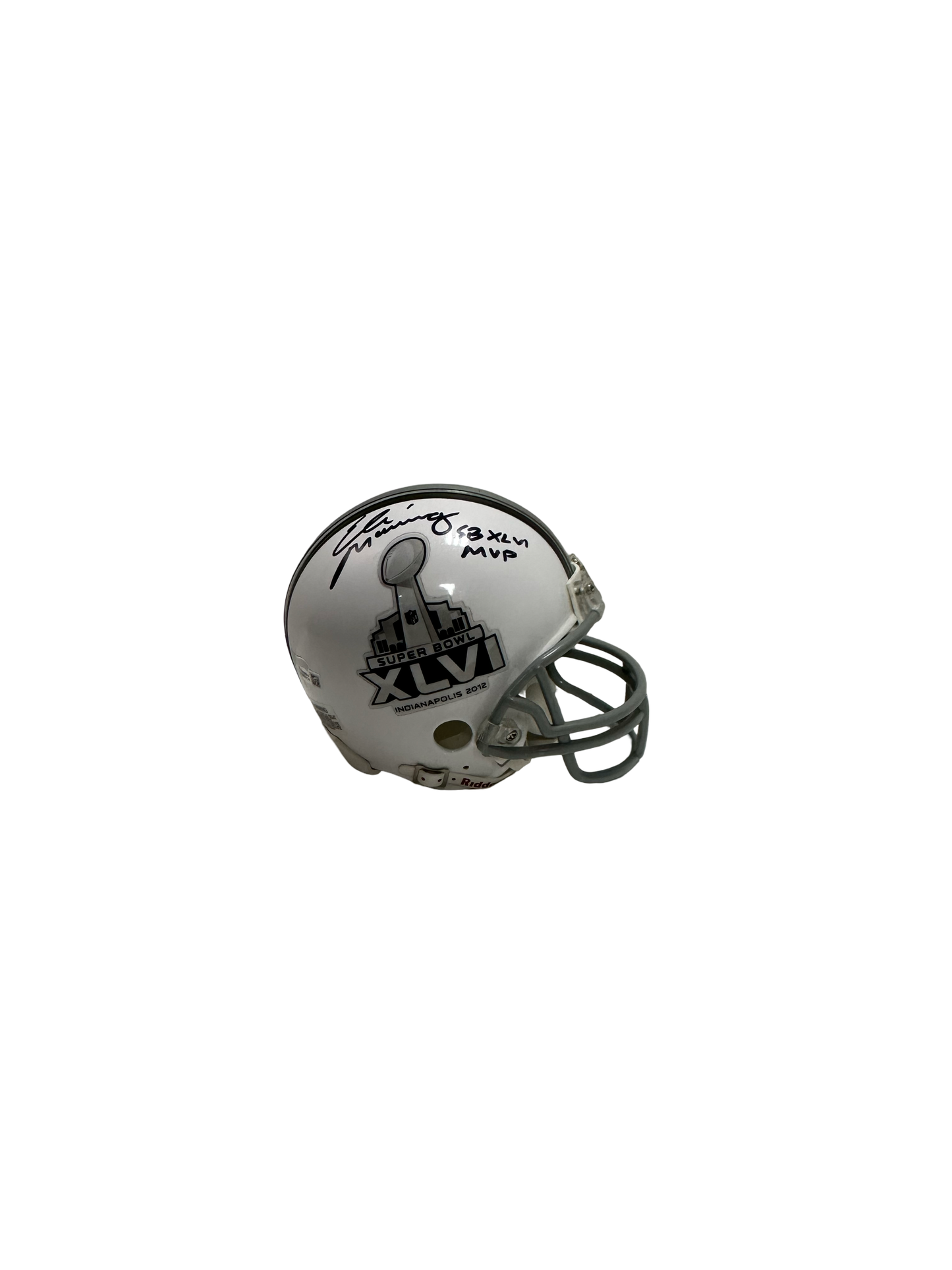 Eli Manning Autographed New York Giants Super Bowl MVP Inscription Mini Helmet Fanatics (Copy)