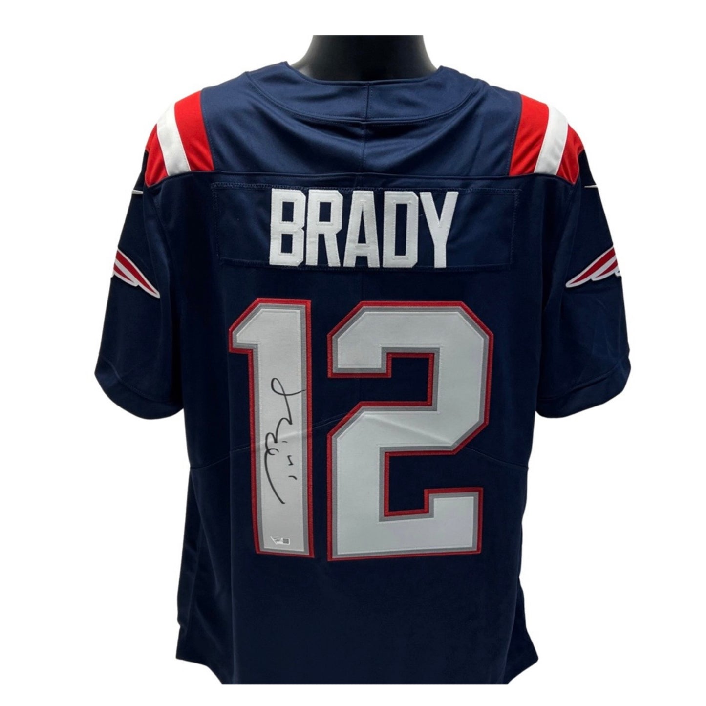 Tom Brady Autographed New England Patriots Blue Nike Limited Jersey Fanatics