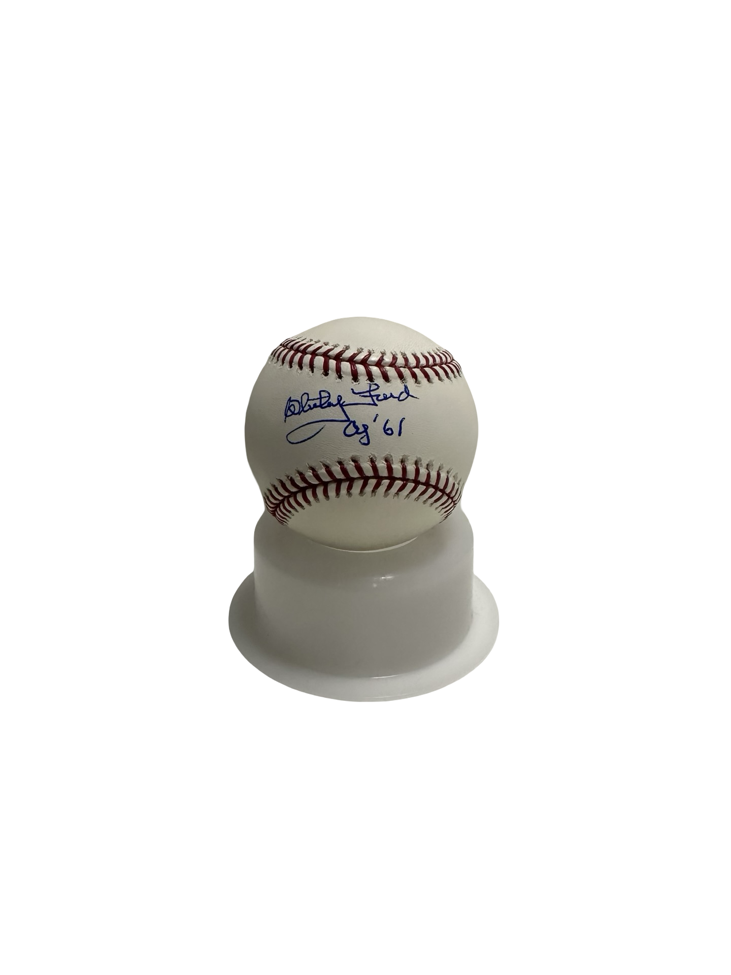 Whitey Ford Autographed CY Young 1961 Baseball PSA COA