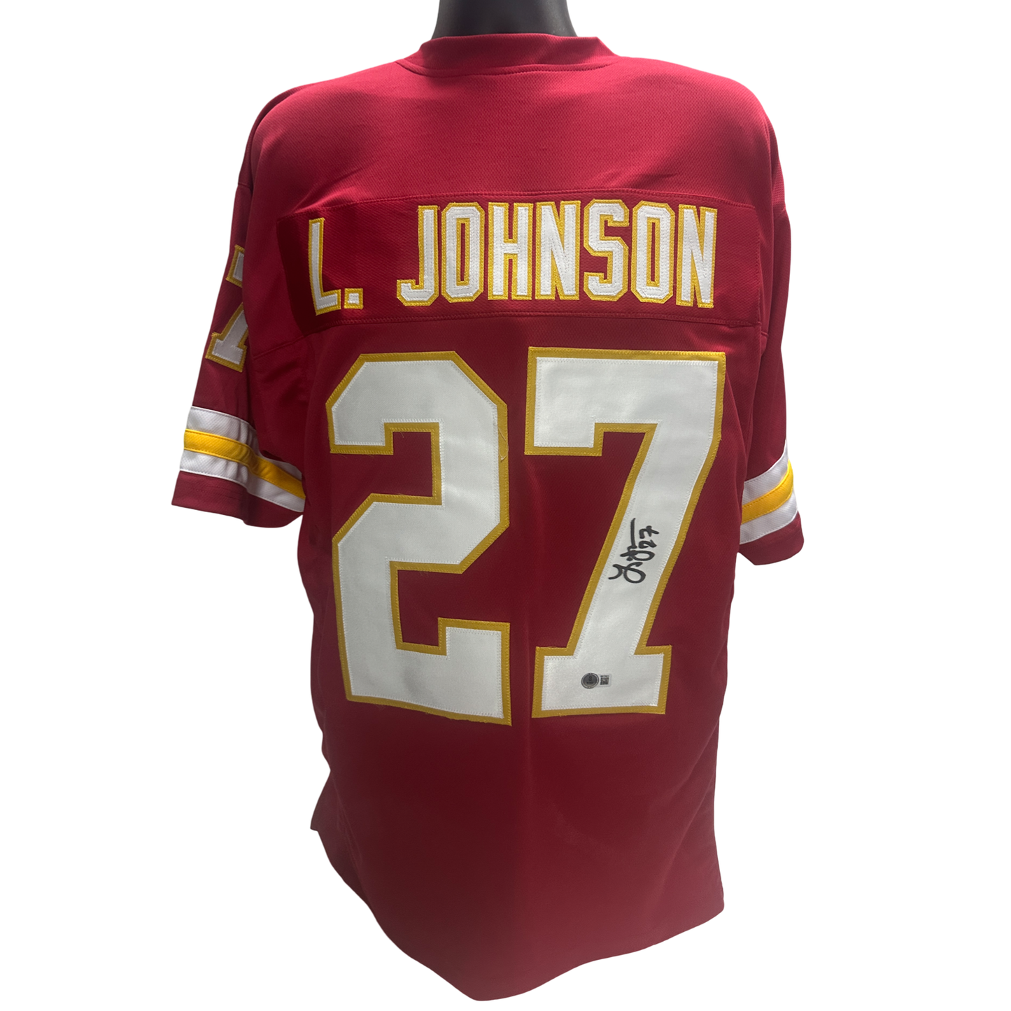 Larry Johnson Autographed Kansas Chiefs Red Jersey Beckett
