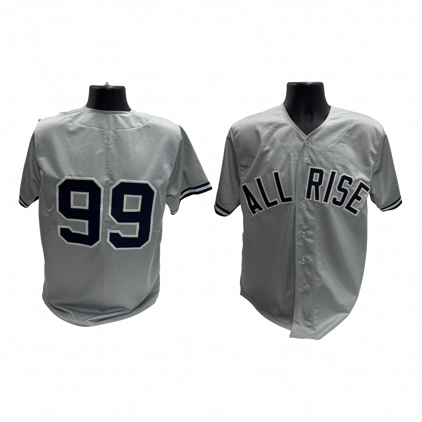 Aaron Judge New York Yankees All Rise Custom Grey Jersey - L