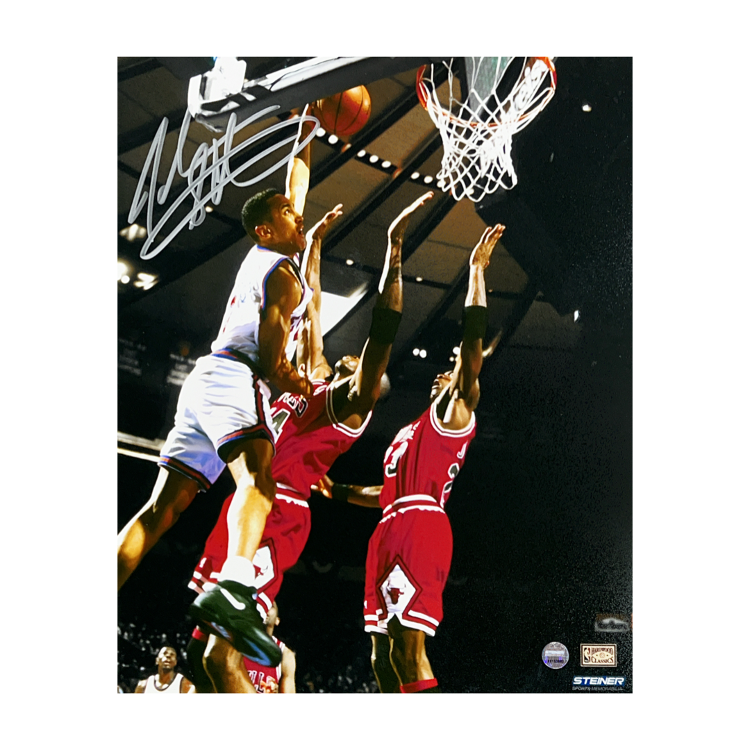 John Starks Autographed New York Knicks 8x10 Steiner