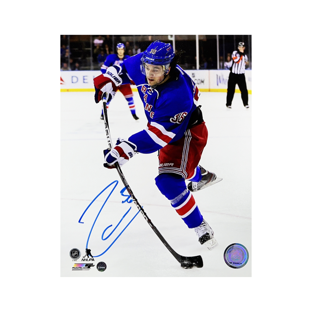 Mats Zuccarello Autographed New York Rangers 8x10 Steiner