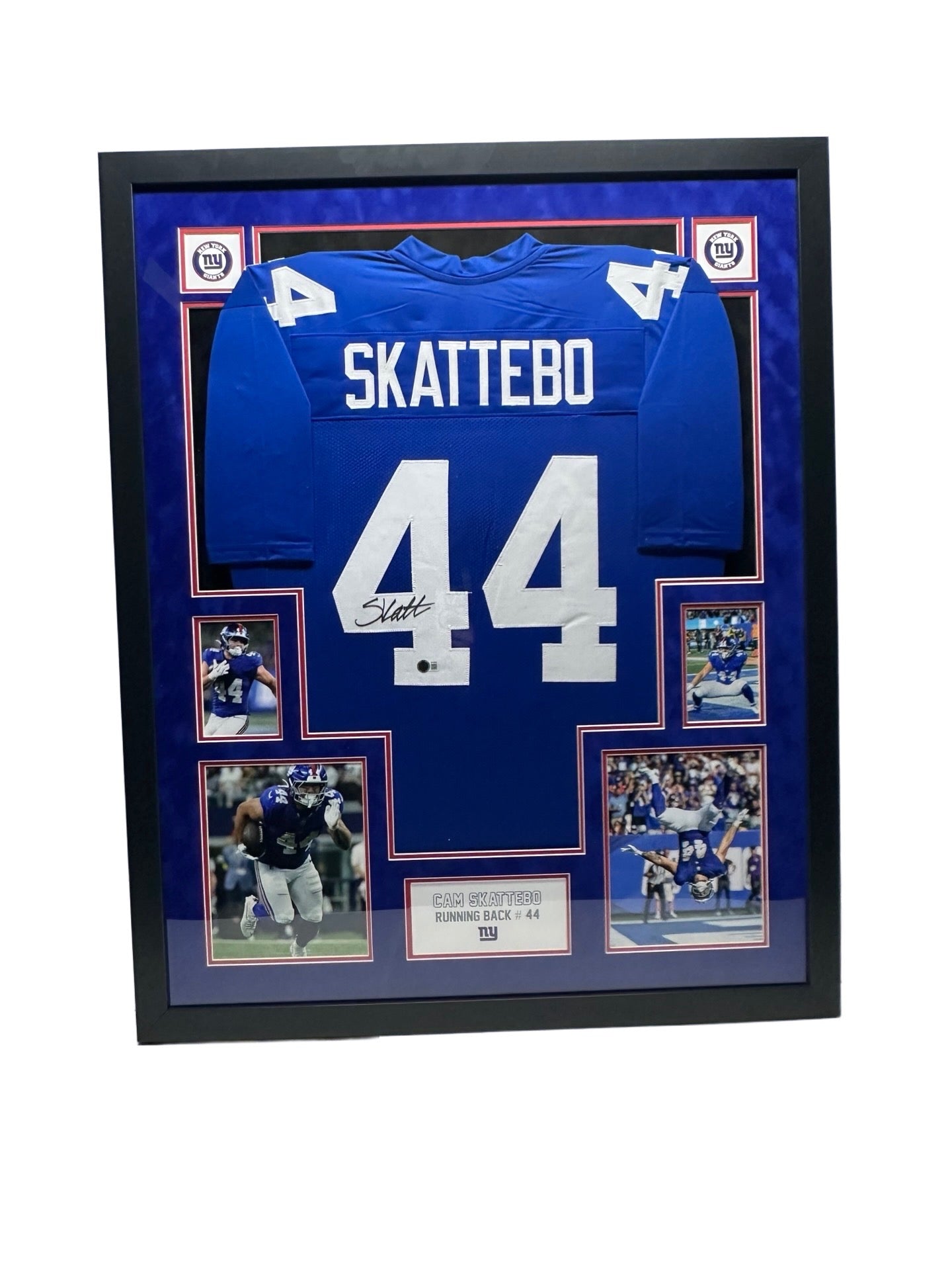 Cameron Skattebo Autographed Framed New York Giants Beckett BAS