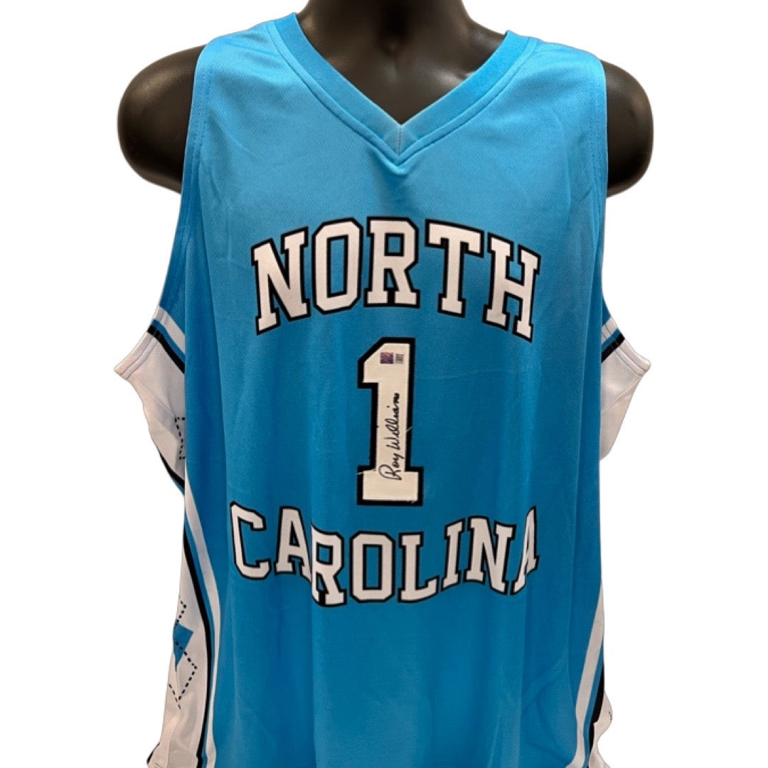 Roy Williams Autographed University of North Carolina Tar Heels Blue Jersey Steiner CX