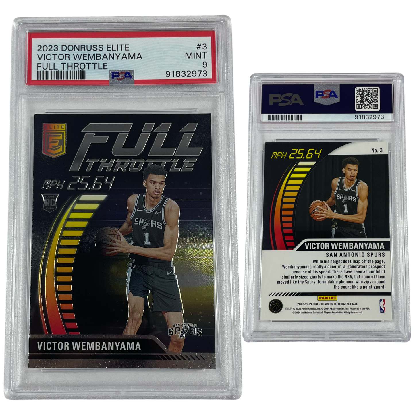 2023 Victor Wembanyama Donruss Elite Full Throttle Rookie #3 PSA MINT 9