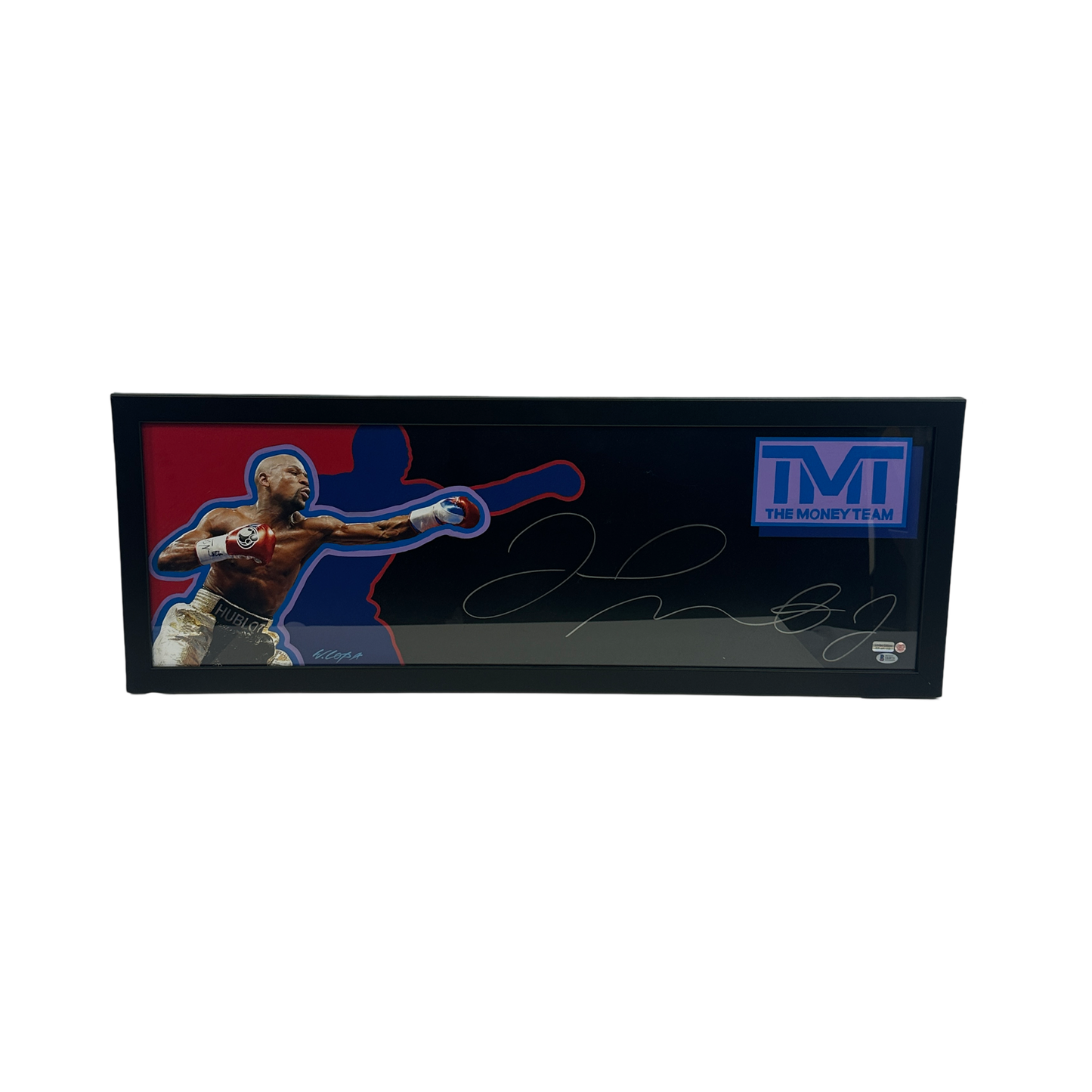 Floyd Mayweather Autographed Bill Lopa Art LE /10 Framed 38x14 Beckett BAs