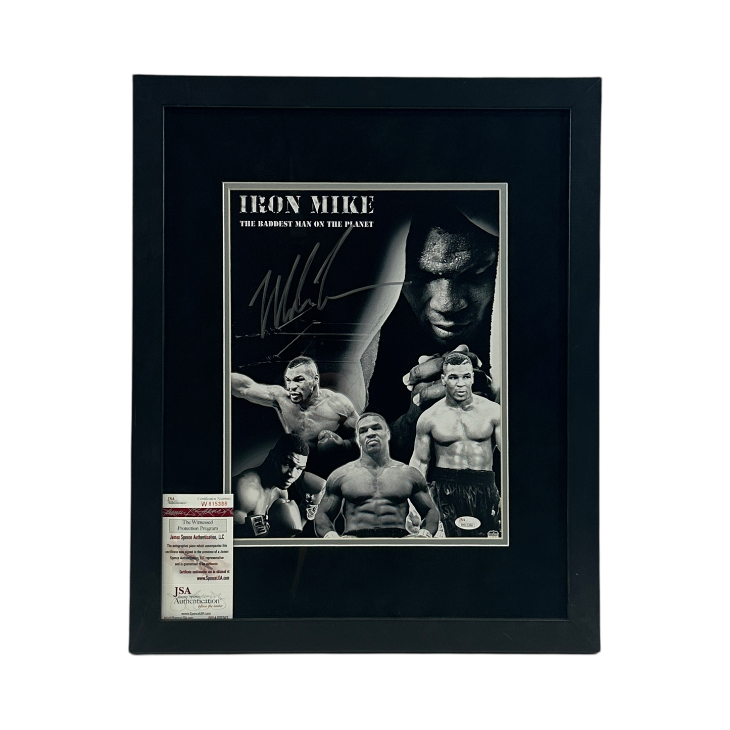 Mike Tyson Autographed Baddest Man on the Planet 11x14 JSA - Framed