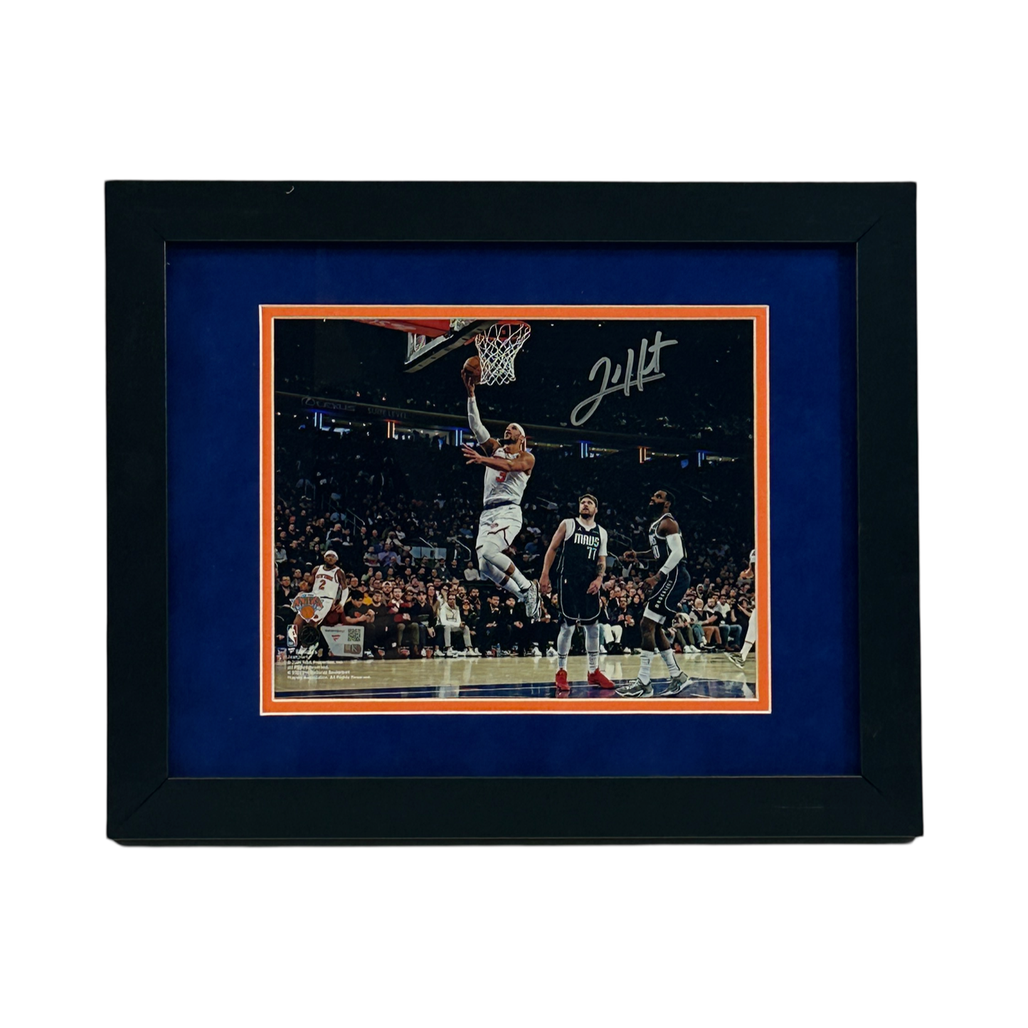 Josh Hart Autographed New York Knicks Layup 8x10 Fanatics - Framed