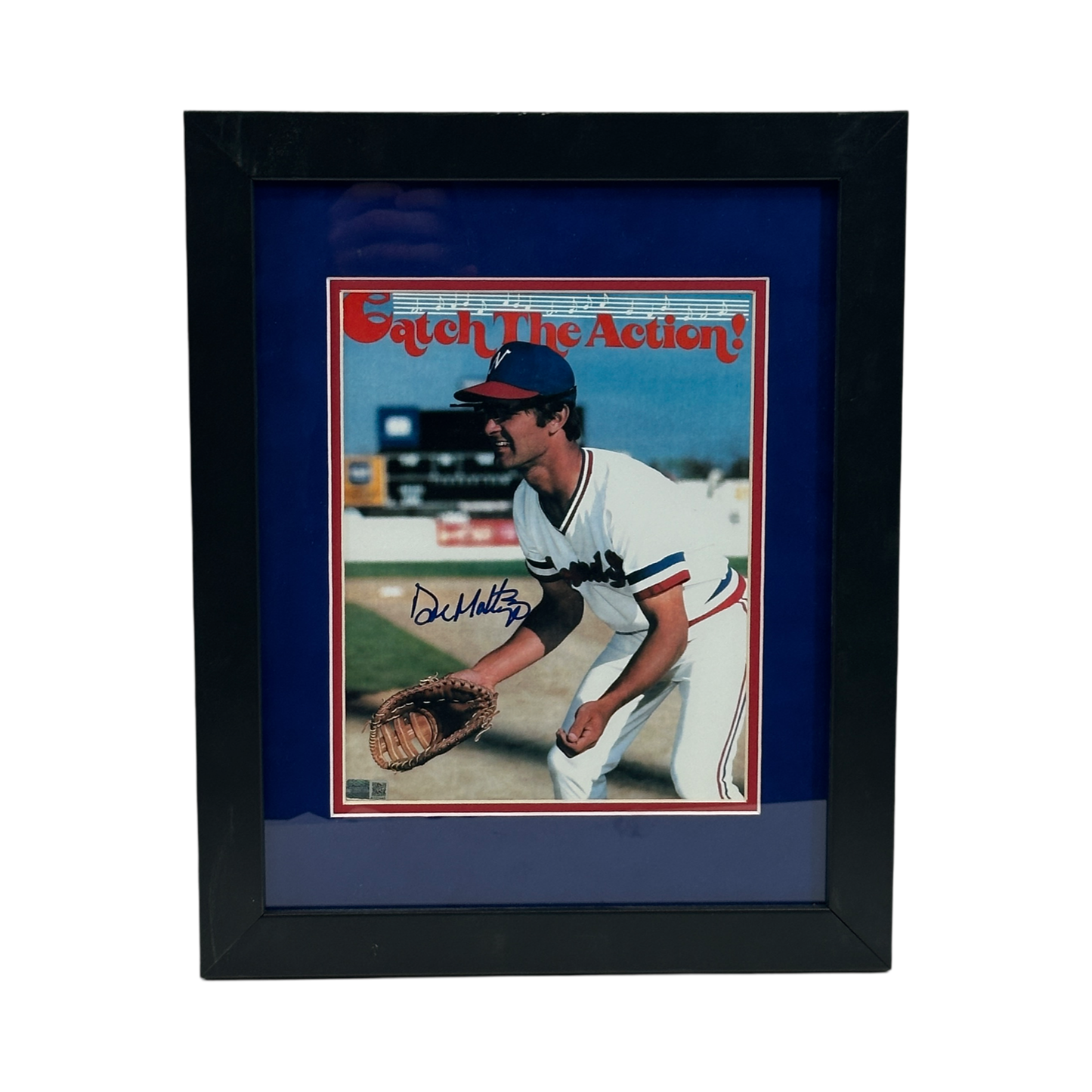 Don Mattingly Autographed Catch The Action Framed 8x10 Steiner CX