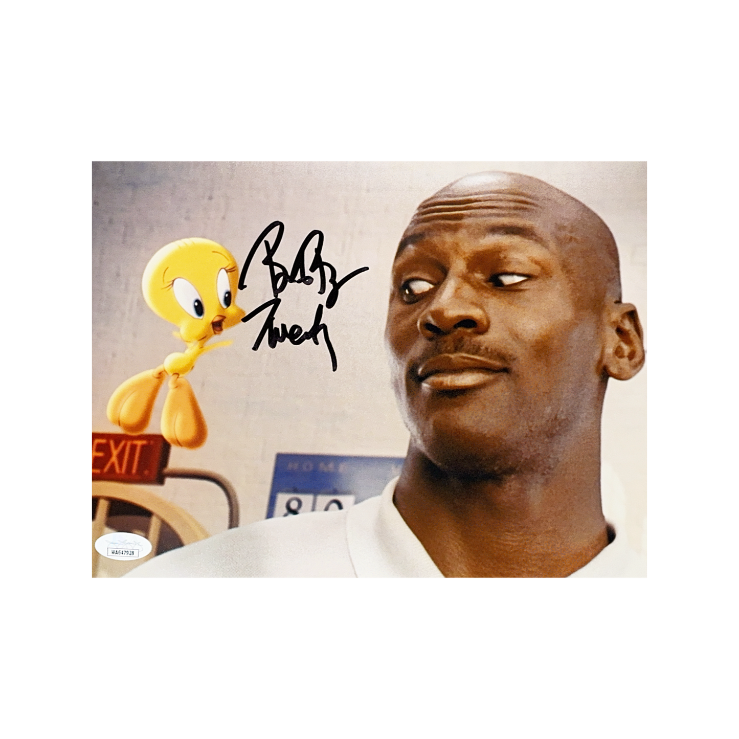 Bob Bergen Autographed Tweety Bird Space Jam Looney Tunes 8x10 Tweety Inscription JSA