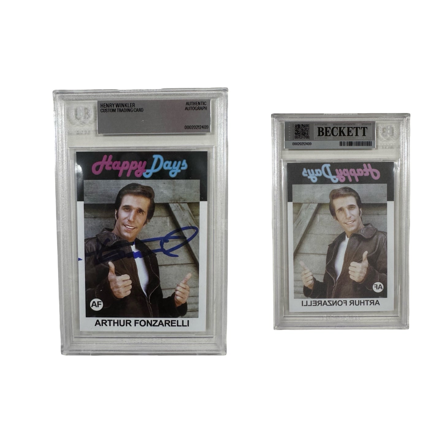 Henry Winkler Happy Days The Fonz Thumbs Up Beckett Trading Card