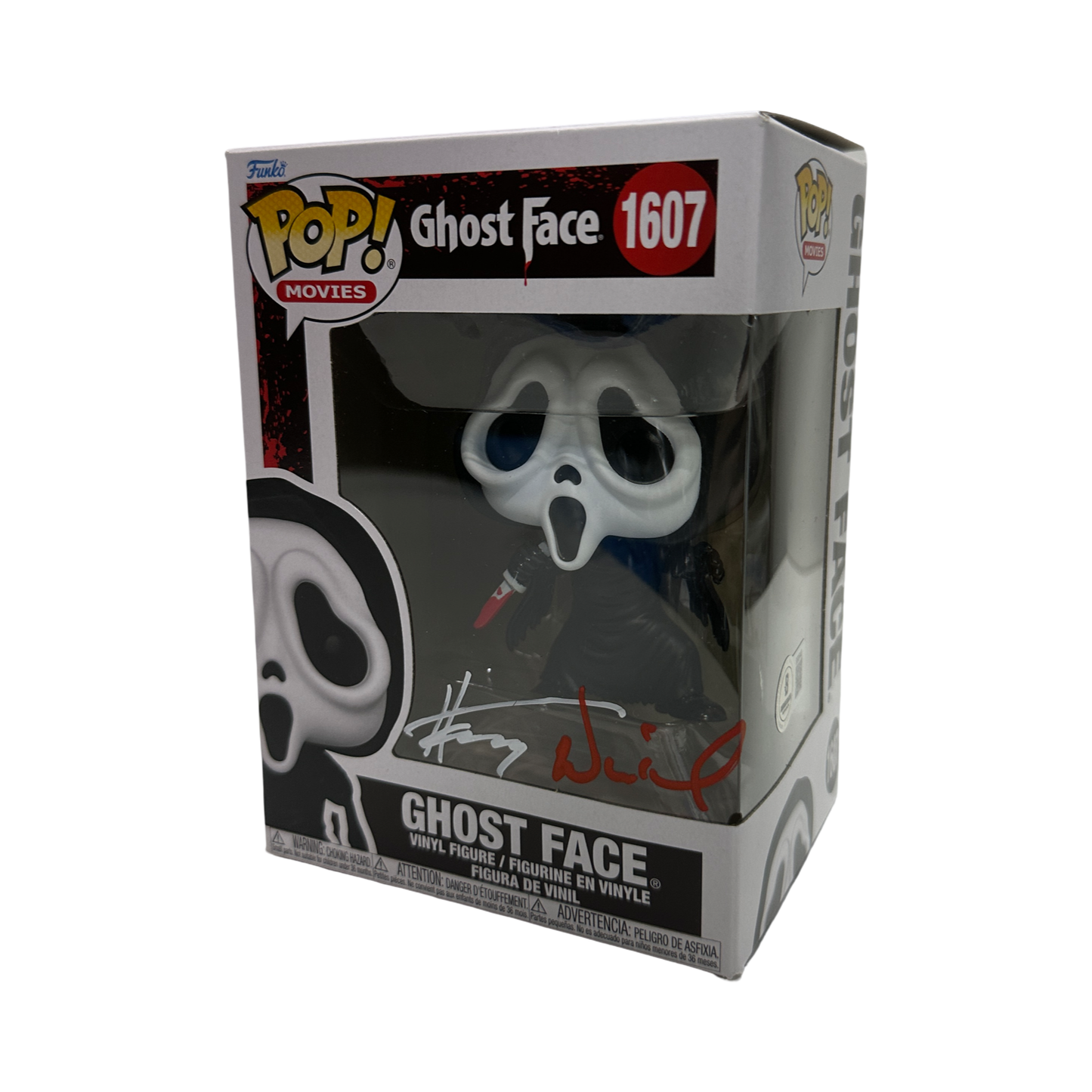 Henry Winkler Autographed Scream Ghost Face Funko Pop White and Red Ink Beckett